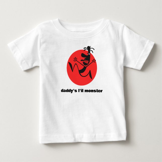 "daddy's l'il monster" baby T-Shirt (Front)