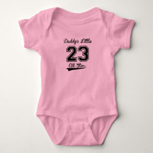 Daddy's Little All-Star (Pink) Baby Bodysuit