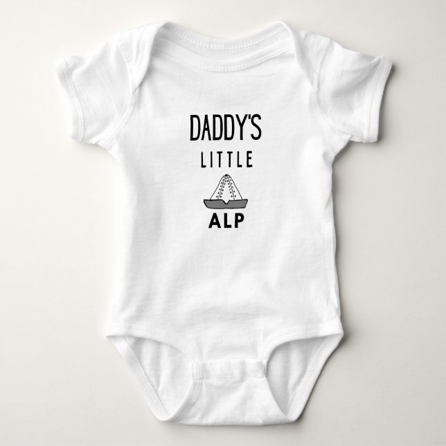 Daddy's Little Alp Bodysuit and Tshirt (Front)
