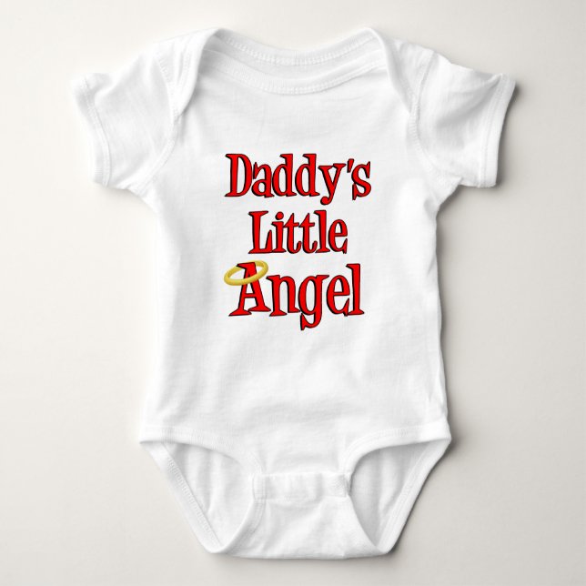 Daddy's Little Angel Baby Bodysuit (Front)