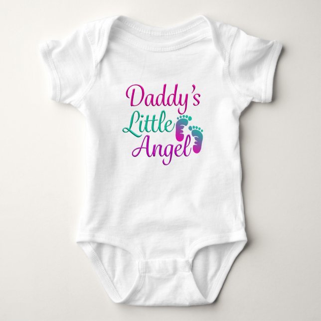 Daddy's Little Angel - Girl Baby Bodysuit (Front)