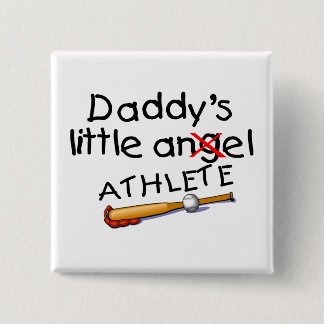Daddy's Little Athlete 15 Cm Square Badge
