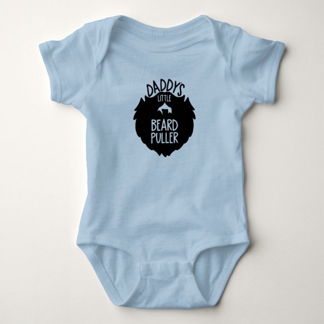 Daddys little beard puller baby bodysuit (Front)