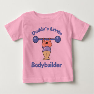 Daddys Little Bodybuilder Kids Sport Bodybuilding Baby T-Shirt