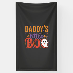 Daddy's Little Boo Halloween Ghost Design Banner