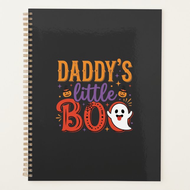 Daddy's Little Boo Halloween Ghost Design Planner (Front)