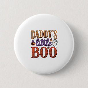 Daddys Little Boo Vintage Halloween 6 Cm Round Badge