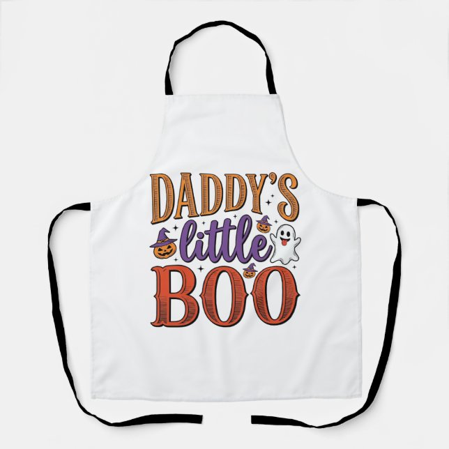Daddys Little Boo Vintage Halloween Apron (Front)