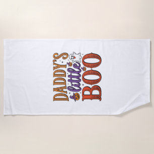 Daddys Little Boo Vintage Halloween Beach Towel