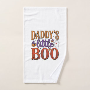 Daddys Little Boo Vintage Halloween Hand Towel