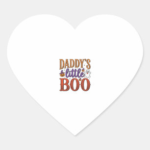 Daddys Little Boo Vintage Halloween Heart Sticker