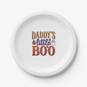Daddys Little Boo Vintage Halloween Paper Plate