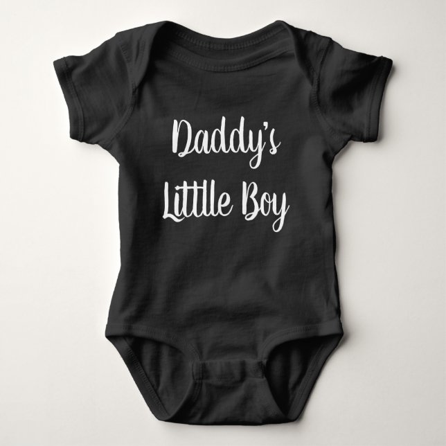 Daddy's little boy hand lettering baby bodysuit (Front)