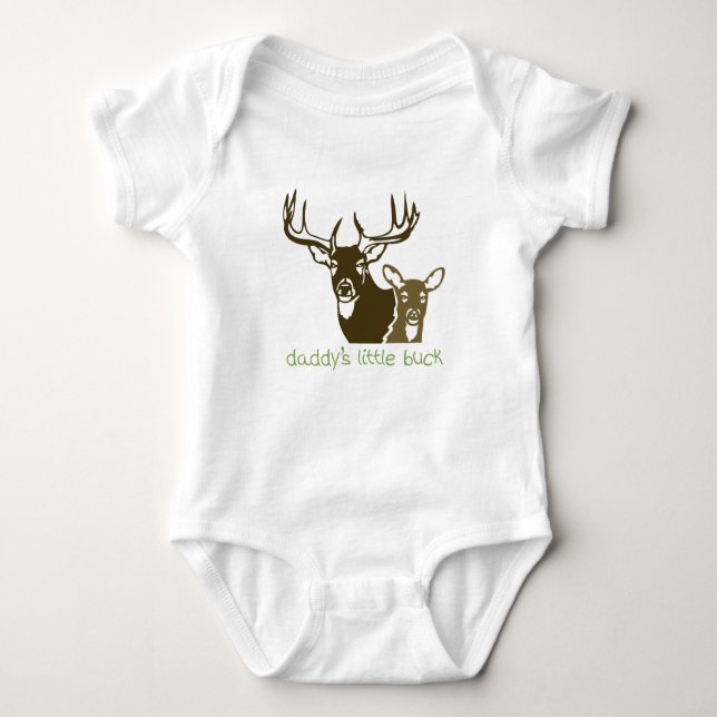 Daddys Little Buck Baby Bodysuit (Front)