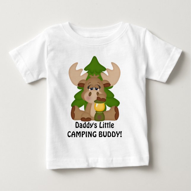 Daddy's little camping buddy baby boy t-shirt (Front)