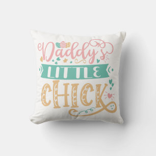 Daddy's Little Chick Easter Cushion