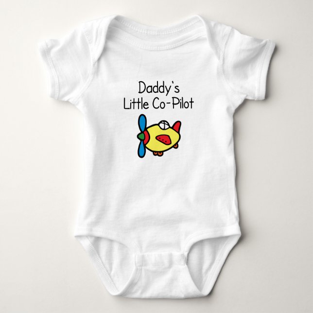 Daddy's Little Co-pilot Baby Bodysuit (Front)
