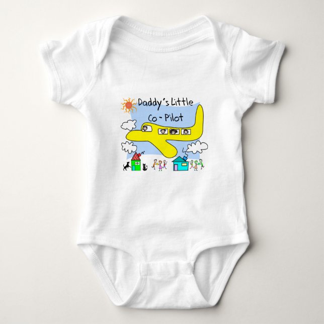 "Daddy's Little Copilot" Kids T-Shirts (Front)