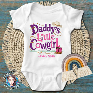 Daddy's Little Cowgirl Baby Bodysuit
