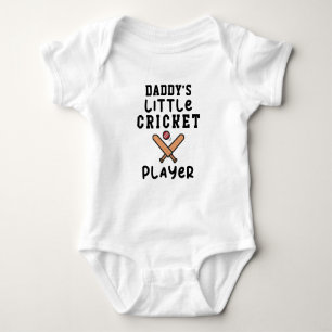 Daddy's Little Cricket Player   Cricket Baby Bodysuit