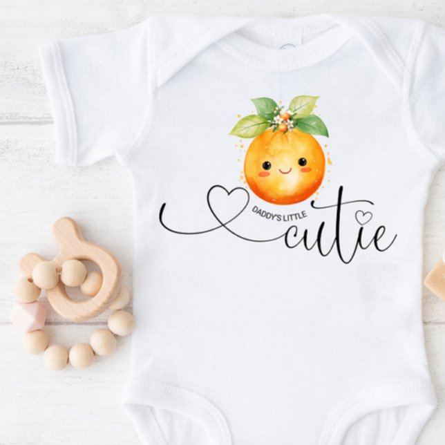 Daddy's Little Cutie Citrus Orange Baby Bodysuit (Creator Uploaded)
