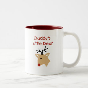 Daddy's Little Dear Tshirts and Gifts Two-Tone Coffee Mug