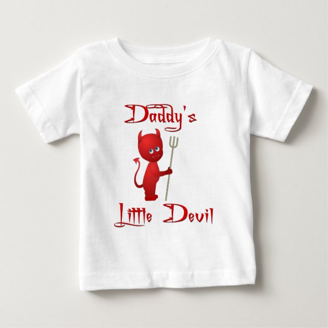Daddys Little Devil Baby T-Shirt (Front)