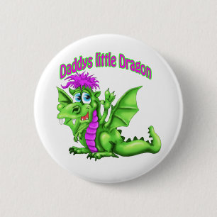 Daddy's Little dragon 6 Cm Round Badge