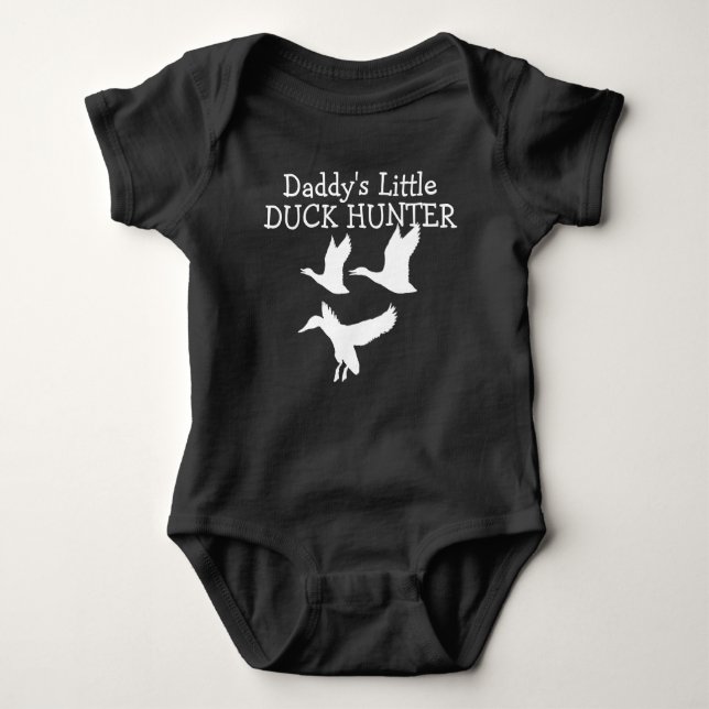 Daddys Little Duck Hunter Baby Bodysuit (Front)