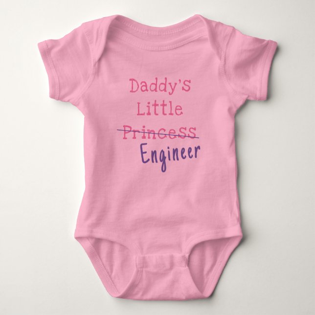 Daddy's Little Engineer  Baby Bodysuit (Front)