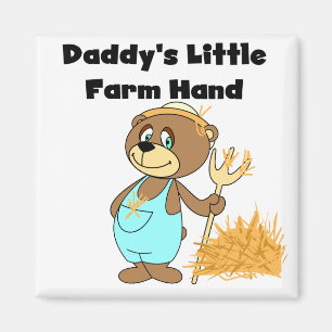 Daddy's Little Farm Hand Tshirts and Gifts Magnet