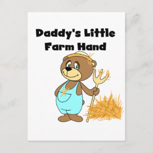Daddy's Little Farm Hand Tshirts and Gifts Postcard