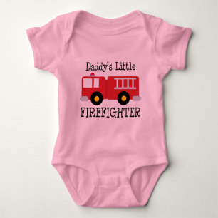Daddys Little Firefighter Baby Bodysuit