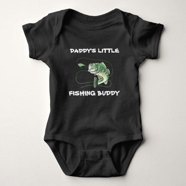 Daddys Little Fishing Buddy Baby Bodysuit (Front)