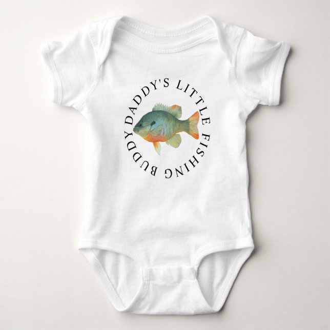 Daddys Little Fishing Buddy Baby Bodysuit (Front)