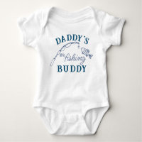 Daddy's little fishing buddy funny newborn gifft