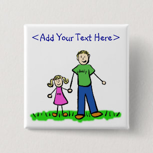 Daddy's Little Girl Button (Blonde)