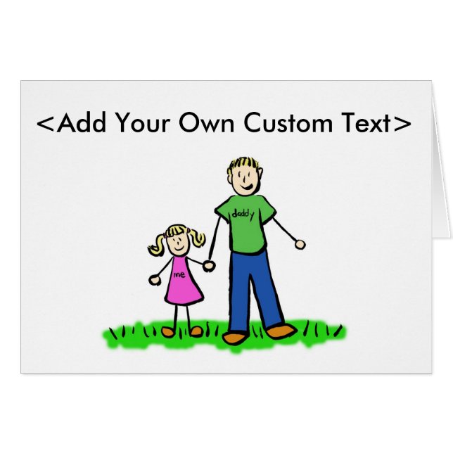 Daddy's Little Girl Card (Blonde) (Front Horizontal)