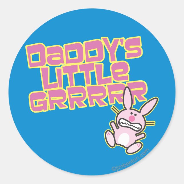 Daddy's Little Girl Classic Round Sticker (Front)