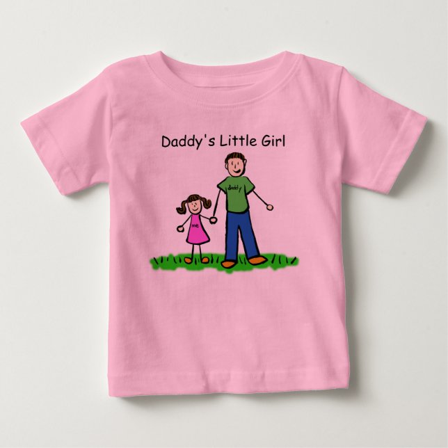 Daddy's Little Girl Drawing T-shirt (Customise) (Front)