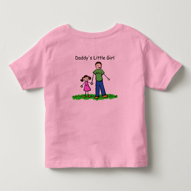Daddy's Little Girl Drawing T-shirt (Customise) (Back)