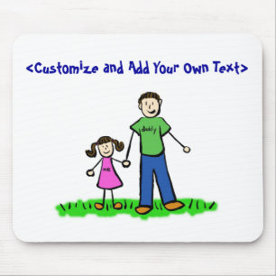 Daddy's Little Girl Mousepad (Brunette)