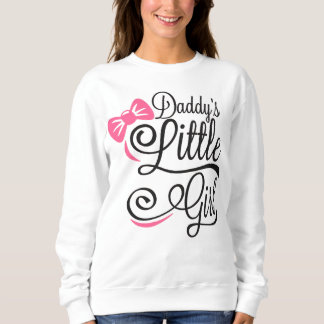 Daddy's Little Girl Pink Bow Script Sweatshirt