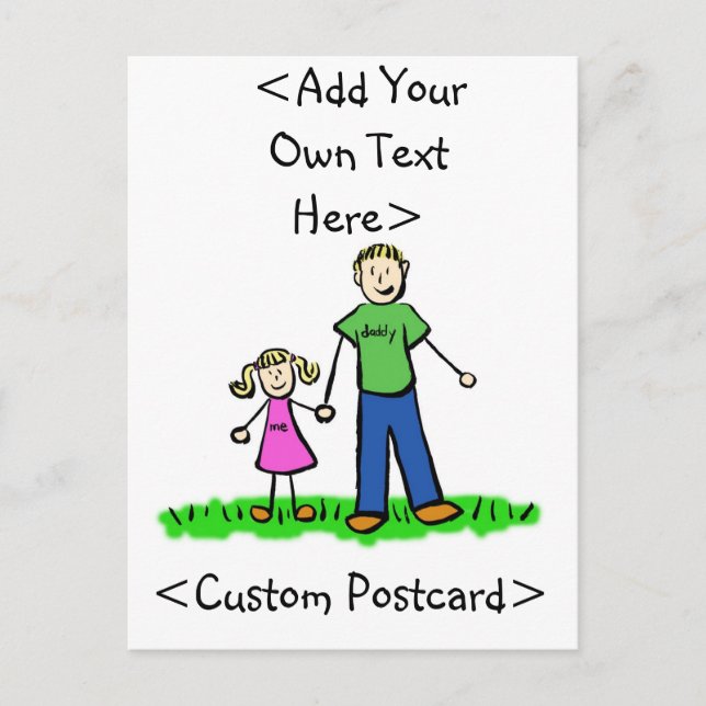 Daddy's Little Girl Postcard (Blonde) (Front)