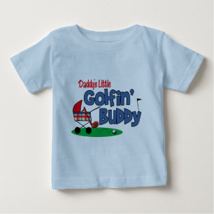 Daddy's Little Golfin' Buddy Baby T-Shirt