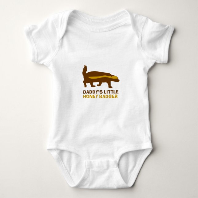 Daddy's Little Honey Badger Baby Bodysuit (Front)