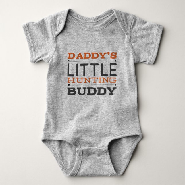 Daddy's Little Hunting Buddy Baby Bodysuit (Front)