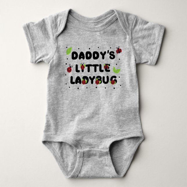 Daddy's Little Ladybug - Cute  Baby Bodysuit (Front)