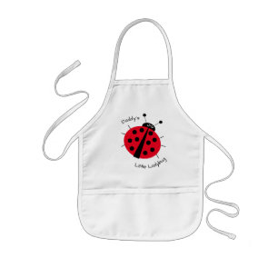 Daddy's Little Ladybug Girly Kids Cartoon Kids Apron