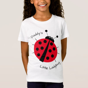 Daddy's Little Ladybug Girly Kids Cartoon T-Shirt